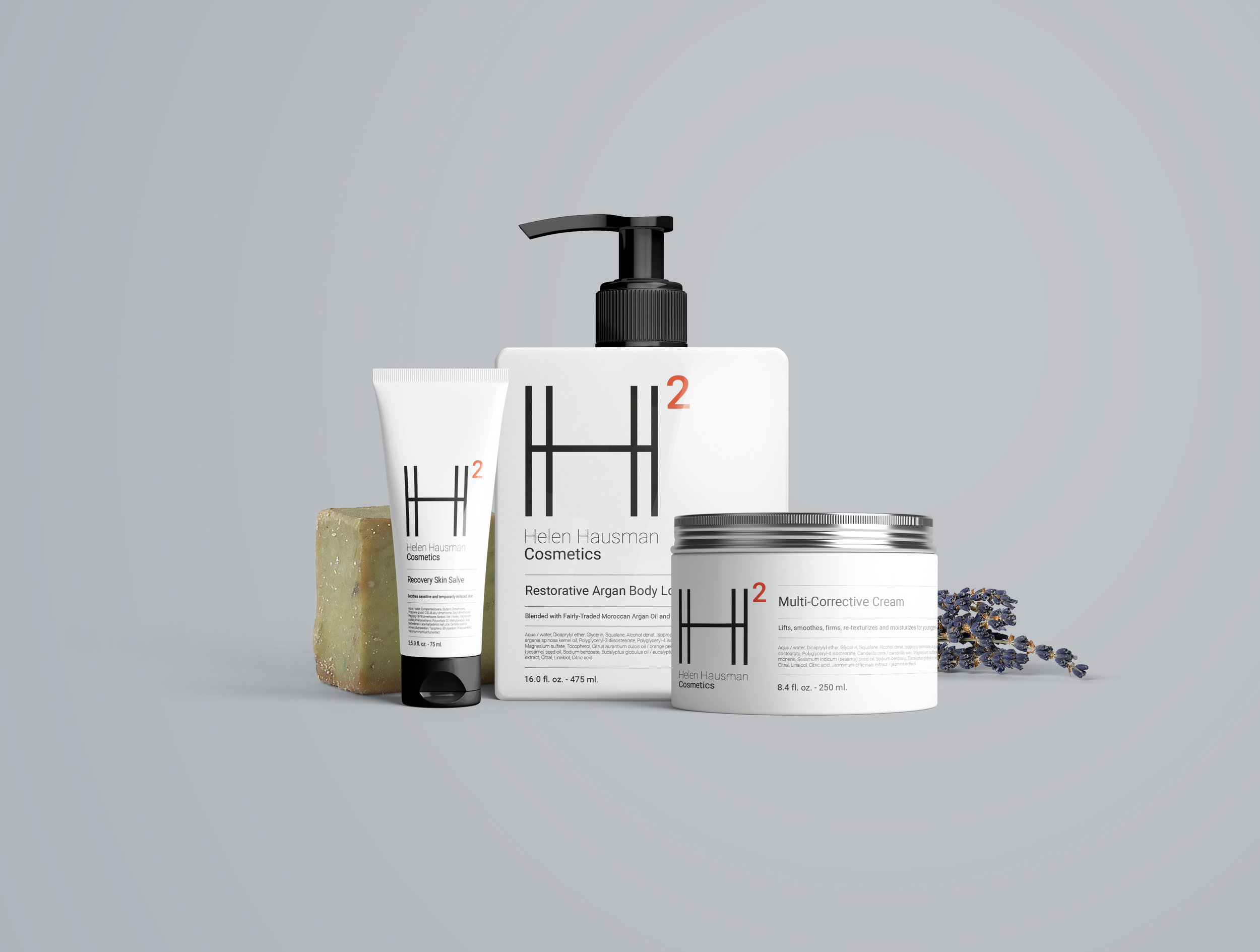 Minimalistic and Pure Design for Cosmetic Products Range Sustainably